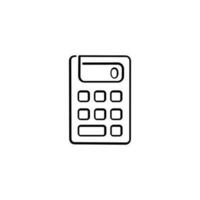 calculadora línea estilo icono diseño vector