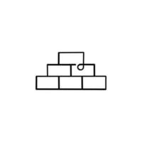 Brick Line Style Icon Design vector