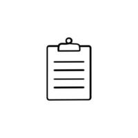 Notes Line Style Icon Design vector