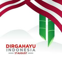 Indonesia Happy Independence Day. Happy Indonesia 17 August. can use for greeting card and banner vector