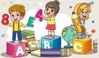 kid education vector illustration design