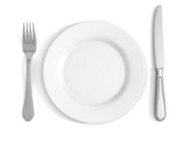 Empty Plate and Knife Fork photo