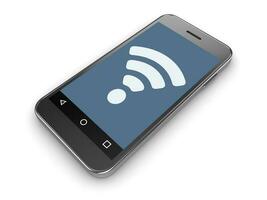 Wifi firmar en mobil teléfono pantalla foto