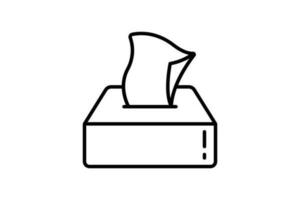 Tissue box icon. icon related to hygiene. Line icon style design. Simple vector design editable