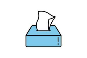 Tissue box icon. icon related to hygiene. Line icon style design. Simple vector design editable