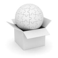 White Box and Sphere Puzzle photo