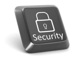Security button 3d Image photo