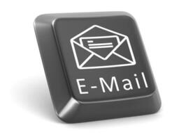 E-Mail Button 3d Render photo