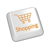 White Shopping Button photo