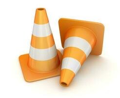 Traffic Cone 3d Render photo