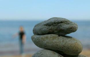 pebbles on the beach photo