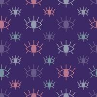 Seamless pattern with open eyes different color vector