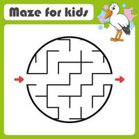 Abstract maze. Game for kids. Puzzle for children. cartoon style. Labyrinth conundrum. Find the right path. Cute character. Vector illustration.