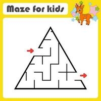 Abstract maze. Game for kids. Puzzle for children. cartoon style. Labyrinth conundrum. Color vector illustration. Find the right path. Cute character.