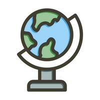 Geography Vector Thick Line Filled Colors Icon Design