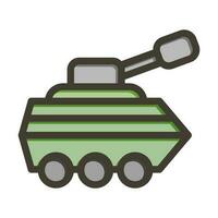 Infantry Van Vector Thick Line Filled Colors Icon Design