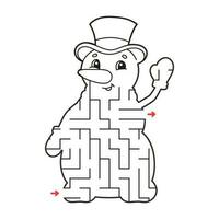 Abstract maze. Game for kids. Puzzle for children. Labyrinth conundrum. Find the right path. Education worksheet. vector