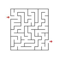 Abstact labyrinth. Educational game for kids. Puzzle for children. Maze conundrum. Find the right path. Vector illustration.