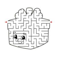 Abstract maze. Game for kids. Puzzle for children. Labyrinth conundrum. Find the right path. Education worksheet. vector