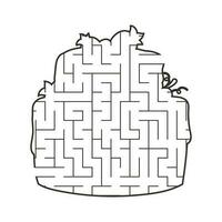 Abstract maze. Game for kids. Puzzle for children. Labyrinth conundrum. Find the right path. Education worksheet. vector