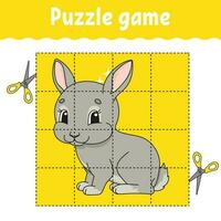 Puzzle game for kids. Education developing worksheet. Learning game for children. Color activity page. For toddler. Riddle for preschool. Vector illustration.