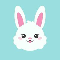 Cartoon character christmas rabbit. Colorful vector illustration. Isolated on color background. Design element. Template for your design, books, stickers, cards.