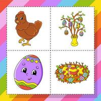Cartoon character. Easter theme. Colorful vector illustration. Isolated on white background. Design element. Template for your design, books, stickers, cards.