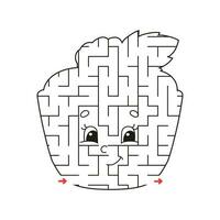 Abstract maze. Game for kids. Puzzle for children. Labyrinth conundrum. Find the right path. Education worksheet. vector