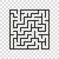 Abstract square maze. Game for kids. Puzzle for children. Labyrinth conundrum. Find the right path. Vector illustration.