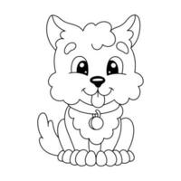 Coloring page for kids. Digital stamp. Cartoon style character. Isolated on white background. Vector illustration.