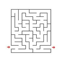 Abstact labyrinth. Educational game for kids. Puzzle for children. Maze conundrum. Find the right path. Vector illustration.