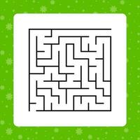 Abstract square maze. Game for kids. Puzzle for children. Labyrinth conundrum. Find the right path. . vector