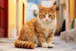 ai generado extraviado gato en peligro antecedentes animal antecedentes foto