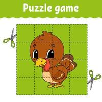 Puzzle game for kids. Education developing worksheet. Learning game for children. Color activity page. For toddler. Riddle for preschool. Vector illustration.