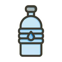 Water Flask Vector Thick Line Filled Colors Icon Design