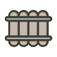 Raft Vector Thick Line Filled Colors Icon Design