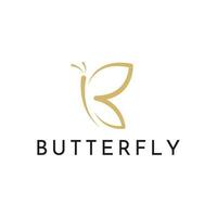 Simple butterfly vector logo design template