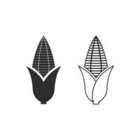 sencillo maíz icono en blanco antecedentes vector