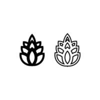 simple pine hop cone icon on white background vector