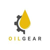 Oil gear logo design template vector