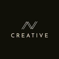 illustration vector graphic logo design for combination letter N and N or mv in idea creative, with simple, modern, minimalist, elegant