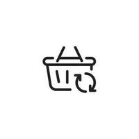 icono de carrito de compras vector