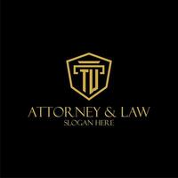 TW initial monogram for lawfirm logo ideas with creative polygon style design vector