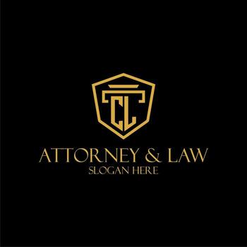 CL initial monogram for lawfirm logo ideas with creative polygon style design vector