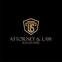 WS initial monogram for lawfirm logo ideas with creative polygon style design vector