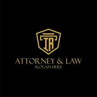 IR initial monogram for lawfirm logo ideas with creative polygon style design vector
