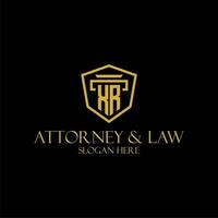 XR initial monogram for lawfirm logo ideas with creative polygon style design vector