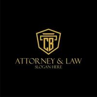 CB initial monogram for lawfirm logo ideas with creative polygon style design vector