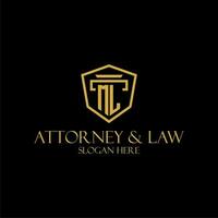 ML initial monogram for lawfirm logo ideas with creative polygon style design vector