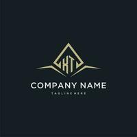 XT initial monogram logo for real estate with polygon style vector